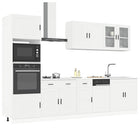 7-piece Porto Kitchen Cabinet Set in Processed Wood, White