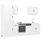 7-Piece Kitchen Cabinet Set Kalmar Engineered Wood Glossy White