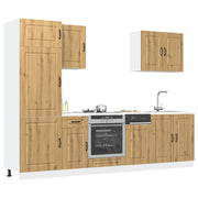Keukenkastenset 7-delig bewerkt hout
