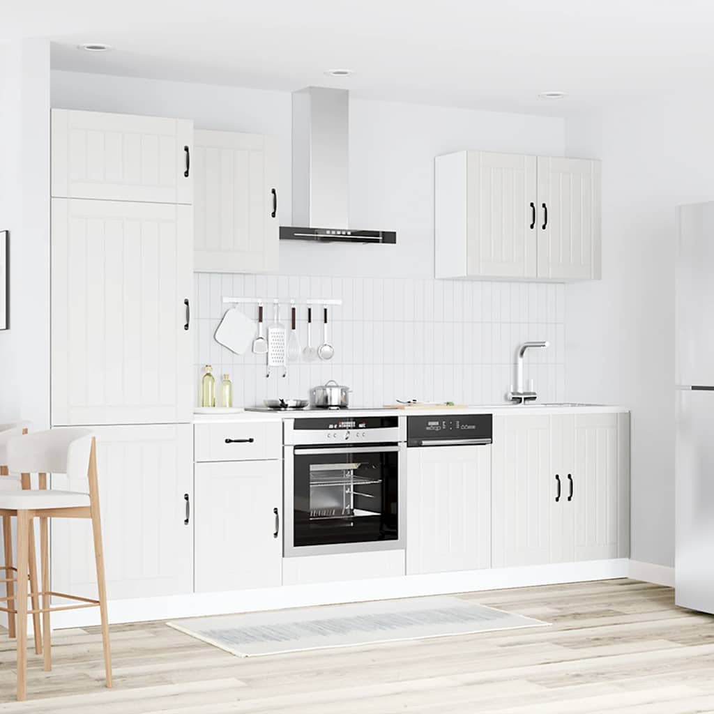 7-delige Keukenkastenset Lucca bewerkt hout wit