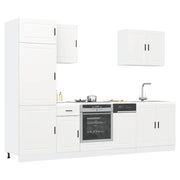 7-piece Porto Kitchen Cabinet Set in Processed Wood, White
