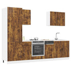 7-piece Porto Kitchen Cabinet Set Engineered Wood Smoked Oak