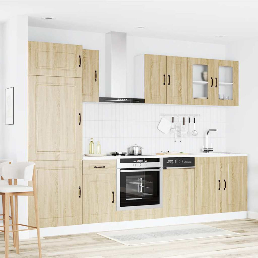 8-delige Keukenkastenset Kalmar bewerkt hout sonoma eikenkleur