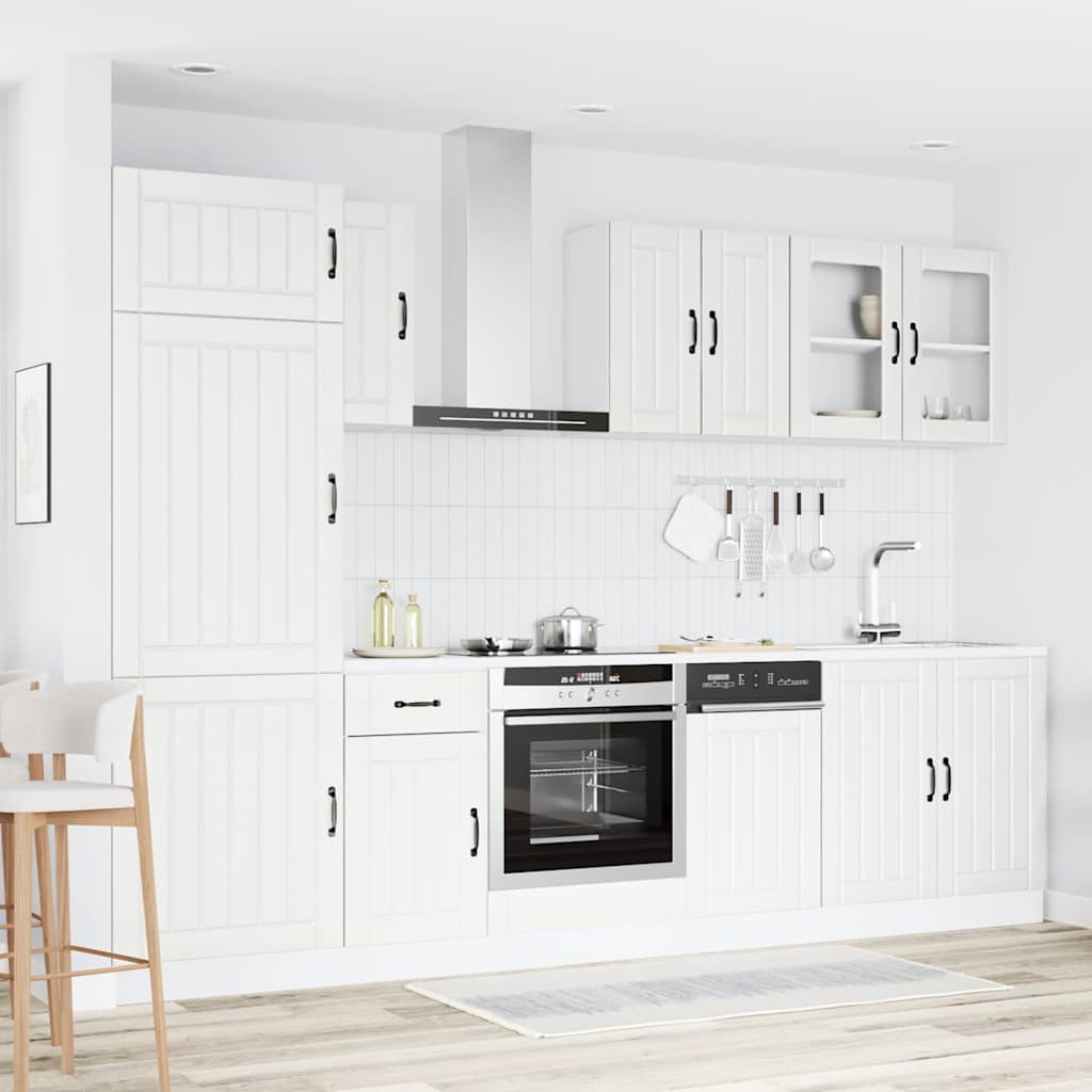 8-delige Keukenkastenset Kalmar bewerkt hout wit