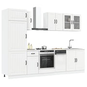 8-piece Kitchen Cabinet Set Lucca engineered wood white