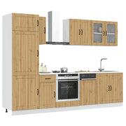 Keukenkastenset 8-delig bewerkt hout
