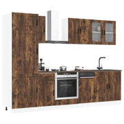 8-Piece Kitchen Cabinet Set Porto Engineered Wood Smoked Oak