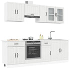 8-Piece Kitchen Cabinet Set Lucca Engineered Wood Glossy White