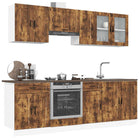 8-Piece Kitchen Cabinet Set Porto Engineered Wood Smoked Oak