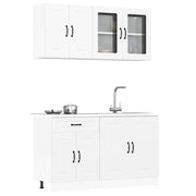 Keukenkastenset Kalmar 4-delig bewerkt hout wit