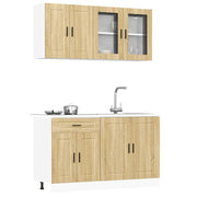 Keukenkastenset 4-delig bewerkt hout sonoma eiken