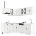 11-piece Lucca Kitchen Cabinet Set Engineered Wood White