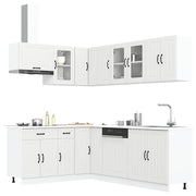 11-piece Lucca Kitchen Cabinet Set Engineered Wood White
