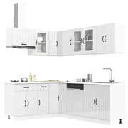 11-Piece Kitchen Cabinet Set Lucca Engineered Wood Glossy White