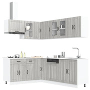 11-piece Kitchen Cabinet Set Lucca Engineered Wood Grey Sonoma Oak
