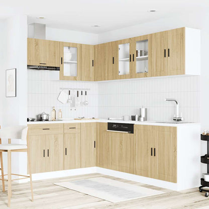 11-delige Keukenkastenset Porto bewerkt hout sonoma eikenkleur
