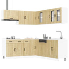 Keukenkastenset 11-delig bewerkt hout sonoma eiken