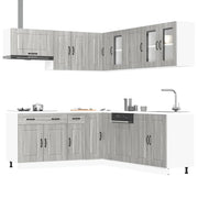 Keukenkastenset 11-delig bewerkt hout grijs sonoma eiken