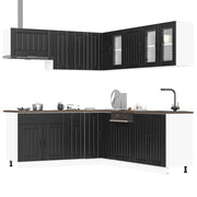 11-Piece Kitchen Cabinet Set Lucca Engineered Wood Black