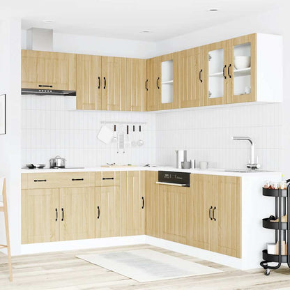 11-delige Keukenkastenset Lucca bewerkt hout sonoma eikenkleur