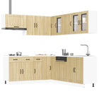 11-Piece Lucca Kitchen Cabinet Set Engineered Wood Sonoma Oak Colour