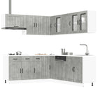 Keukenkastenset 11-delig bewerkt hout betongrijs