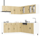 Keukenkastenset 11-delig bewerkt hout sonoma eikenkleur