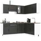 11-Piece Kitchen Cabinet Set Lucca Engineered Wood Black
