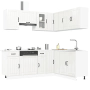 11-Piece Kitchen Cabinet Set Lucca Engineered Wood Glossy White