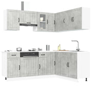 11-Piece Kitchen Cabinet Set Lucca Engineered Wood Concrete Grey