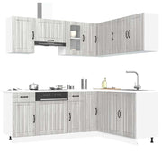 11-piece Kitchen Cabinet Set Lucca Engineered Wood Grey Sonoma Oak