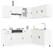 11-Piece Kitchen Cabinet Set Porto Engineered Wood White