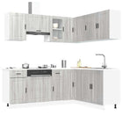 11-piece Kitchen Cabinet Set Porto engineered wood grey Sonoma oak