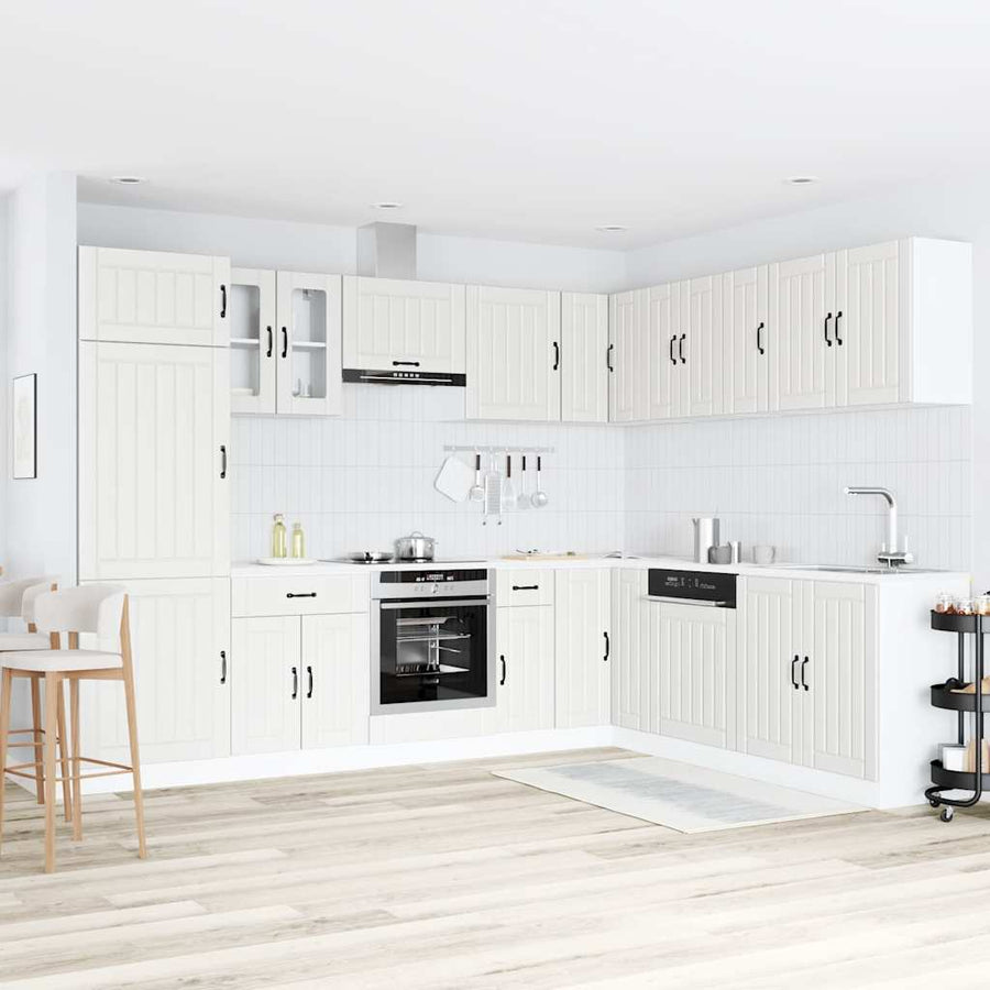 14-delige Keukenkastenset Lucca bewerkt hout wit