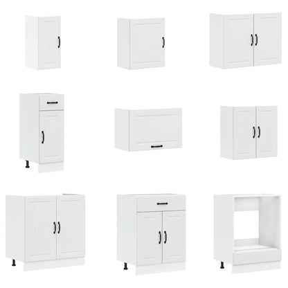 14-delige Keukenkastenset Lucca bewerkt hout wit