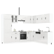 14-piece Kitchen Cabinet Set Lucca processed wood glossy white