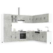 14-piece Lucca Kitchen Cabinet Set Engineered Wood Concrete Grey