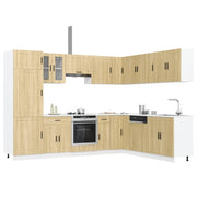 Keukenkastenset Porto 14-delig bewerkt hout sonoma eiken