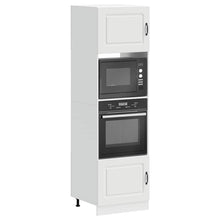 Ovenkasten 2 st Lucca bewerkt hout wit