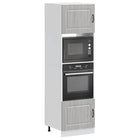 Ovenkasten 2 st bewerkt hout grijs sonoma eiken 60x57x207 cm