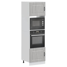 Ovenkasten 2 st Lucca bewerkt hout grijs sonoma eikenkleurig