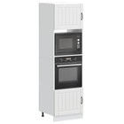 Ovenkast bewerkt hout 60x57x207 cm wit 2 stuks