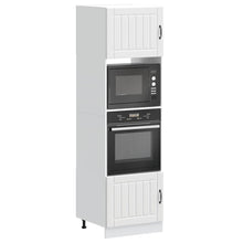 Ovenkasten 2 st Kalmar bewerkt hout wit