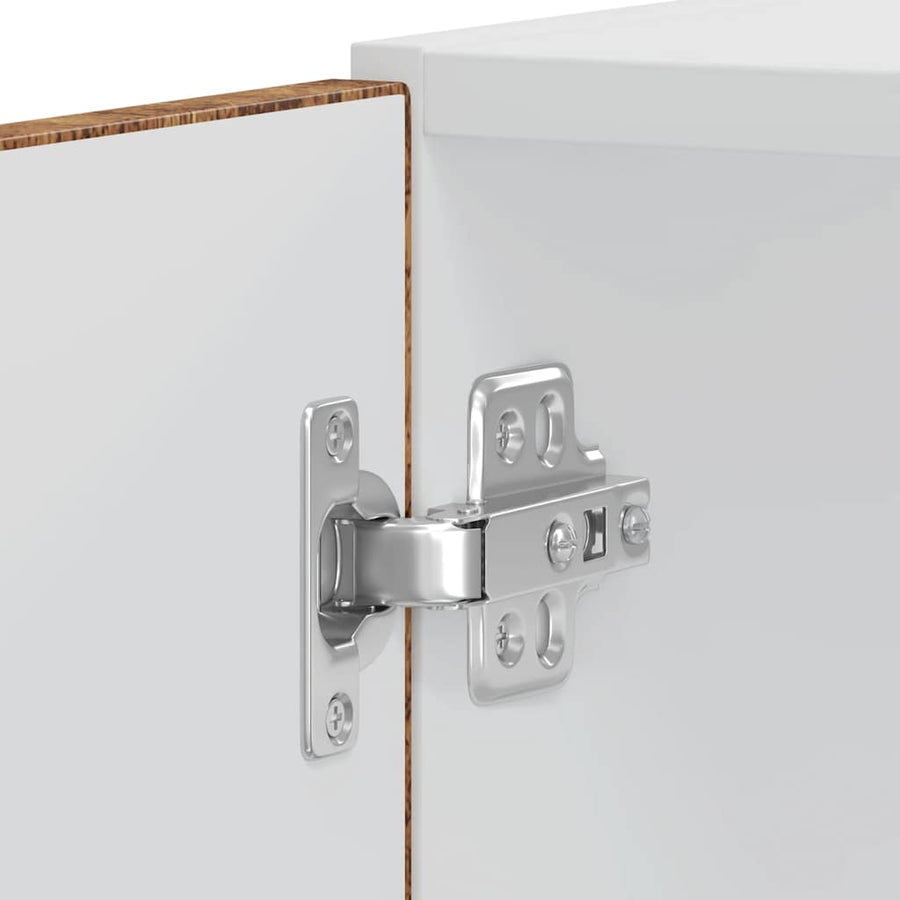 Ovenkasten 2 st Kalmar bewerkt hout oud houtkleurig
