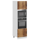 Ovenkasten 2 st Kalmar 60x57x207 cm bewerkt hout oud houtkleurig