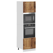 Ovenkasten 2 st Kalmar 60x57x207 cm bewerkt hout oud houtkleurig