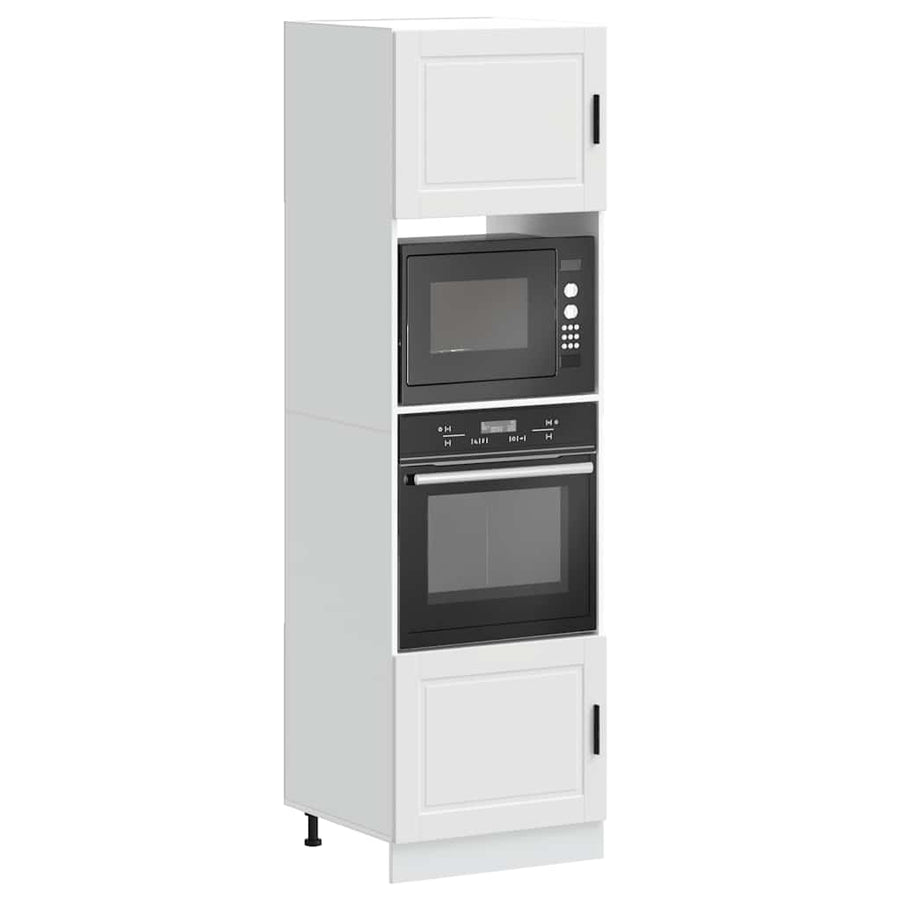 Ovenkasten 2 st Porto bewerkt hout wit