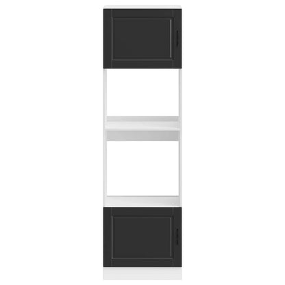 Ovenkasten 2 st Porto bewerkt hout zwart