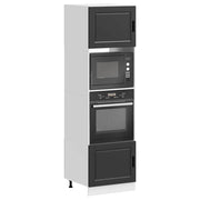 Oven cabinets 2 pcs Porto treated wood black