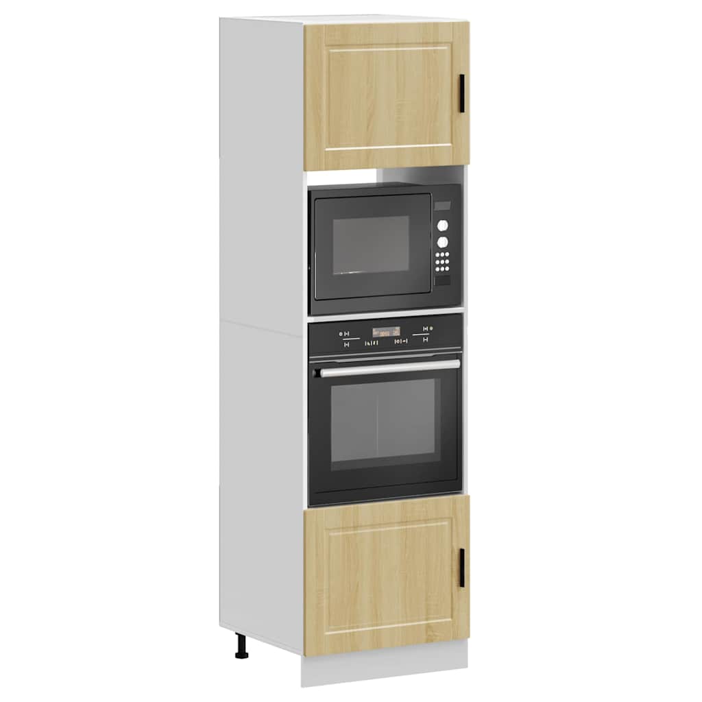 Ovenkasten 2 st Porto bewerkt hout sonoma eikenkleurig